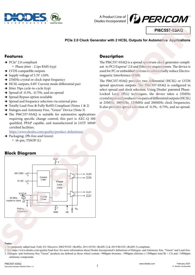 PI6C557-03AQLE