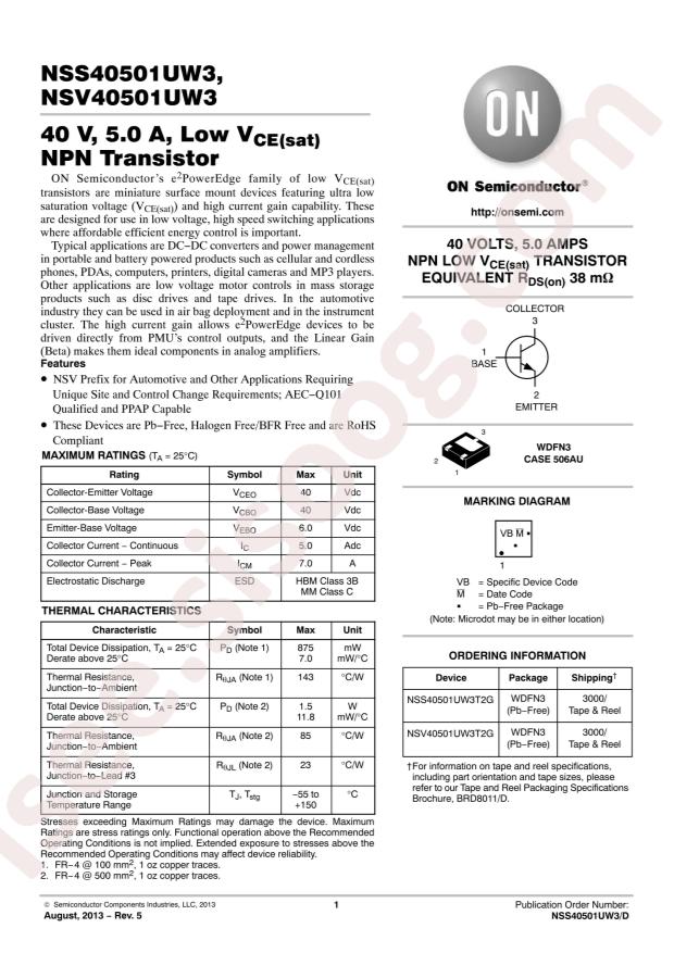NSS40501UW3T2G
