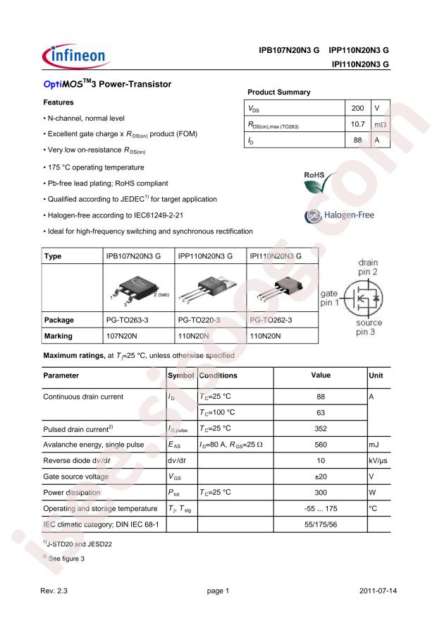 IPB107N20N3G