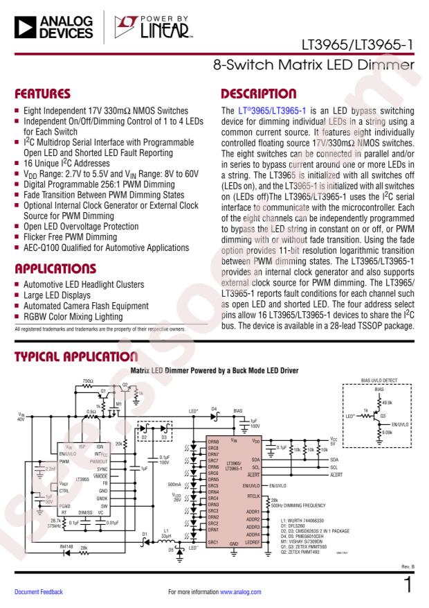 LT3965EFE-1#PBF