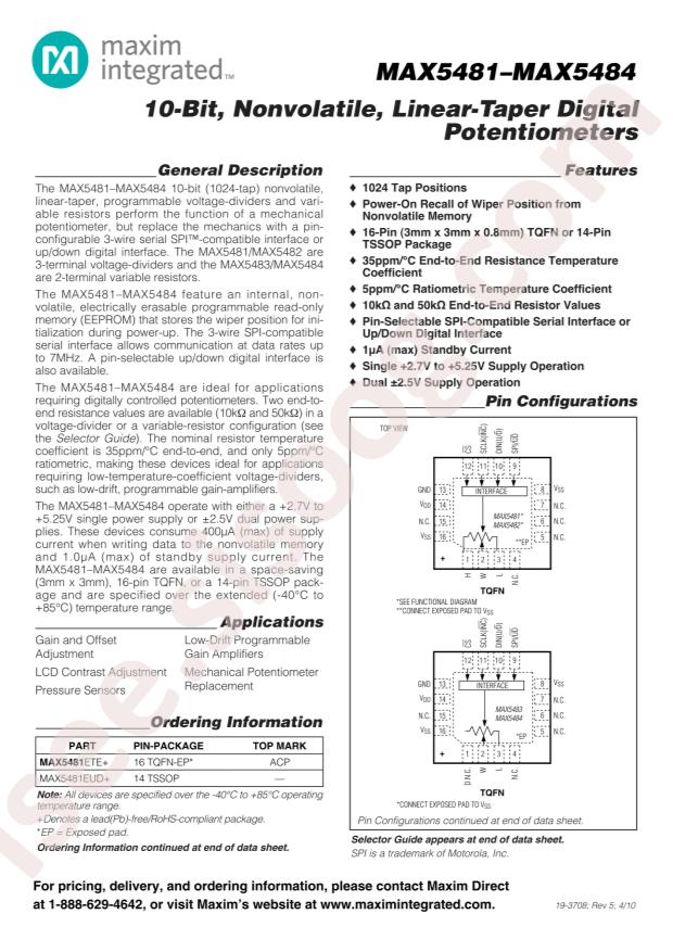 MAX5482EUD+T