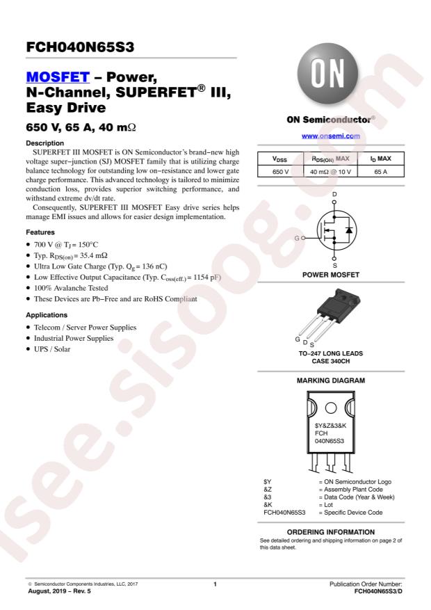 FCH040N65S3-F155