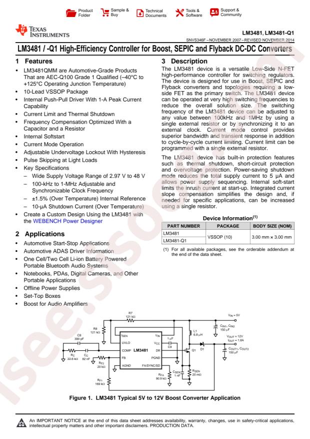 LM3481MMX/NOPB