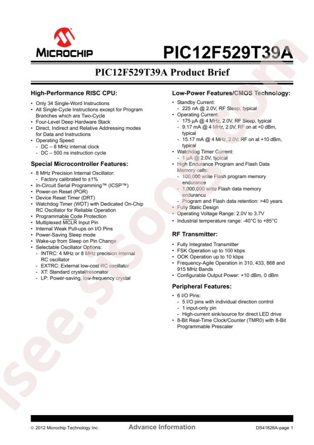 PIC12F529T39AT-I/ST