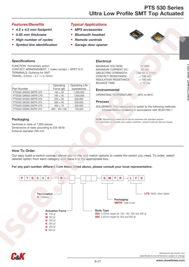 PTS530GM055SMTRLFS