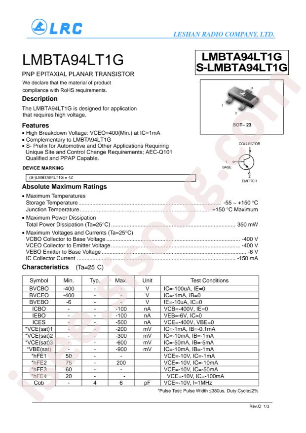 LMBTA94LT1G