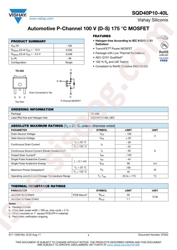 SQD40P10-40L_GE3