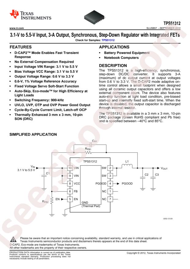 TPS51312DRCR