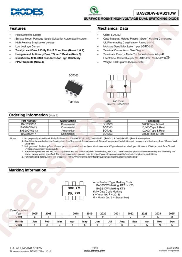 BAS20DW-7