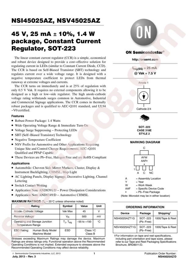 NSI45025AZT1G