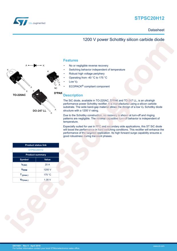 STPSC20H12G-TR