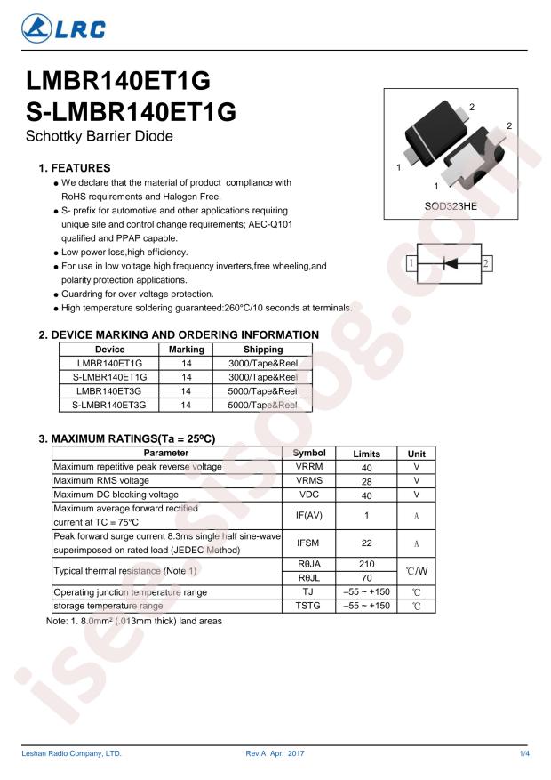 S-LMBR140ET1G