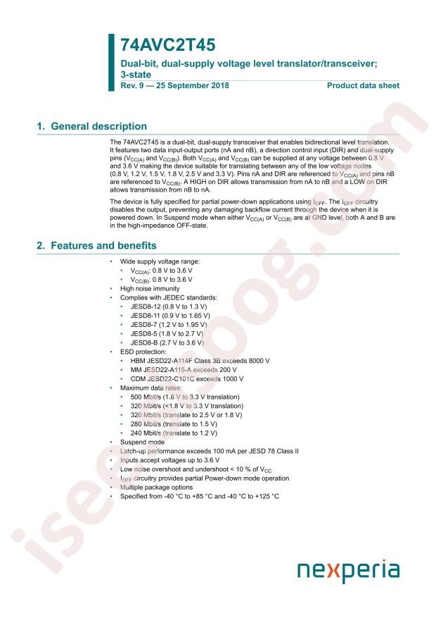 74AVC2T45DP,125