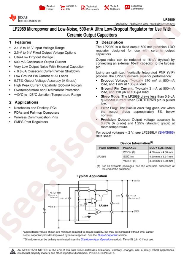 LP2989IM-3.3/NOPB