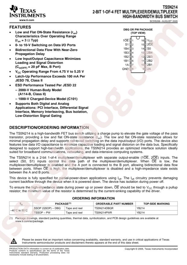 TS5N214DBQR