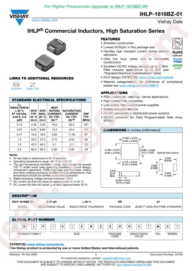IHLP1616BZER1R0M01