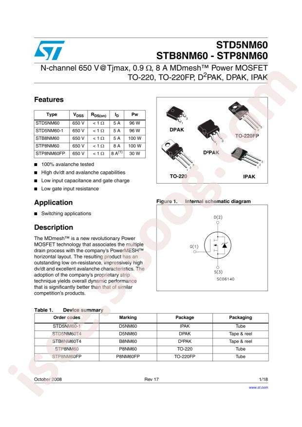 STD5NM60-1