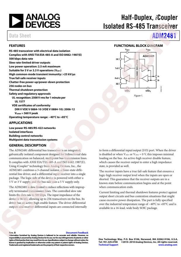 ADM2481BRWZ-RL7