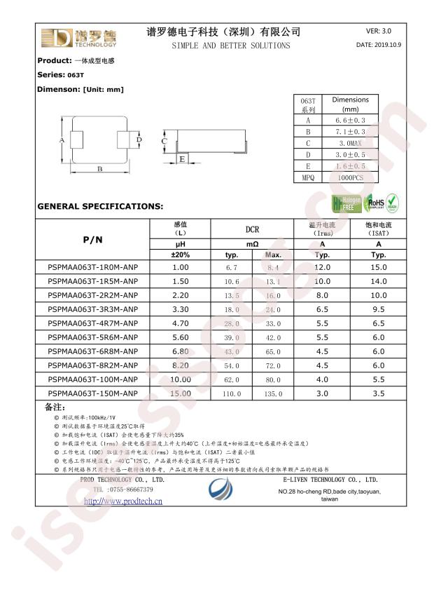 PSPMAA063T-1R0M-ANP