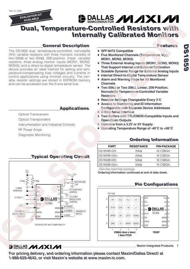 DS1859E-020+