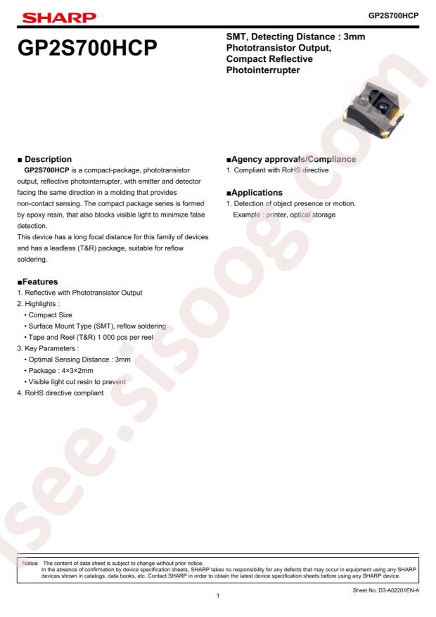 GP2S700HCP
