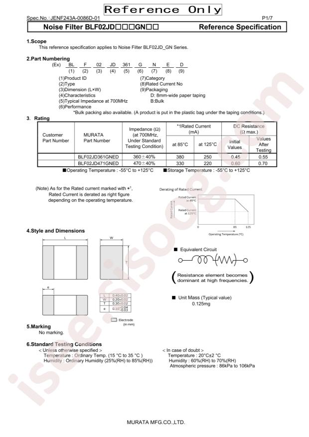 muRata BLF02JD361GNED