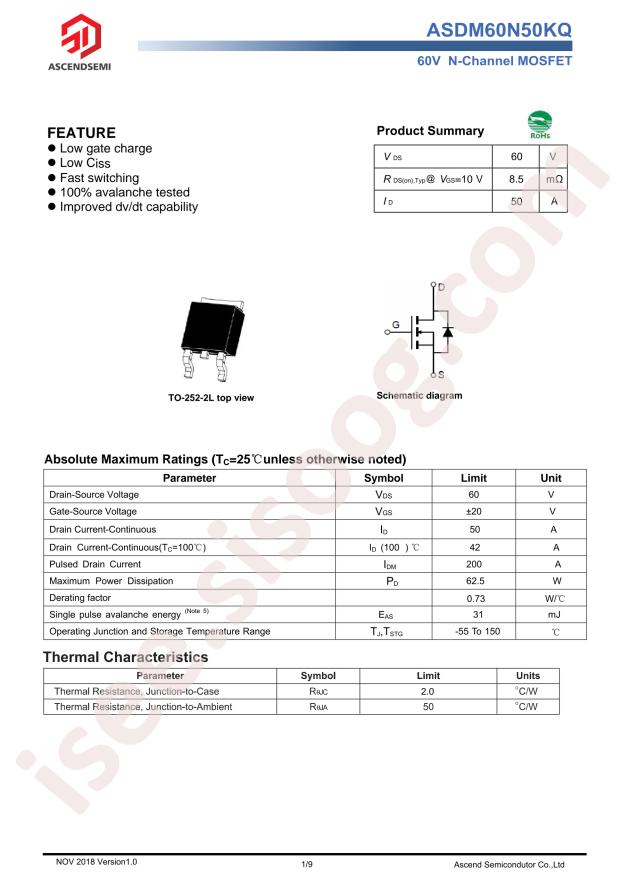 ASDM60N50KQ-R