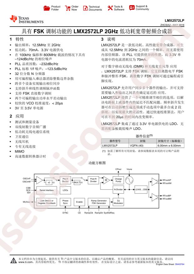 LMX2572LPRHAR