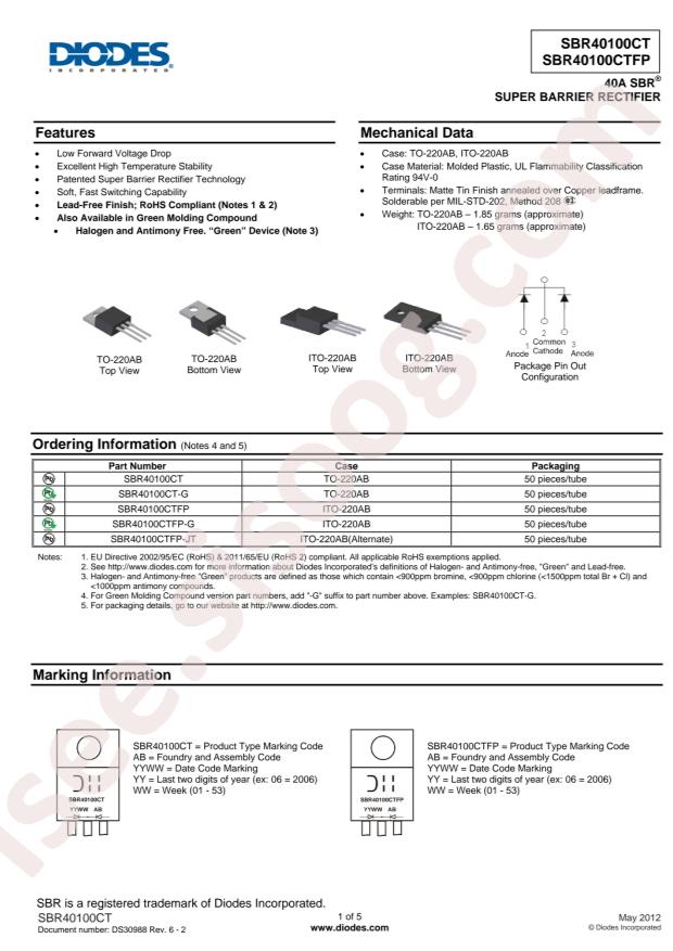 SBR40100CT