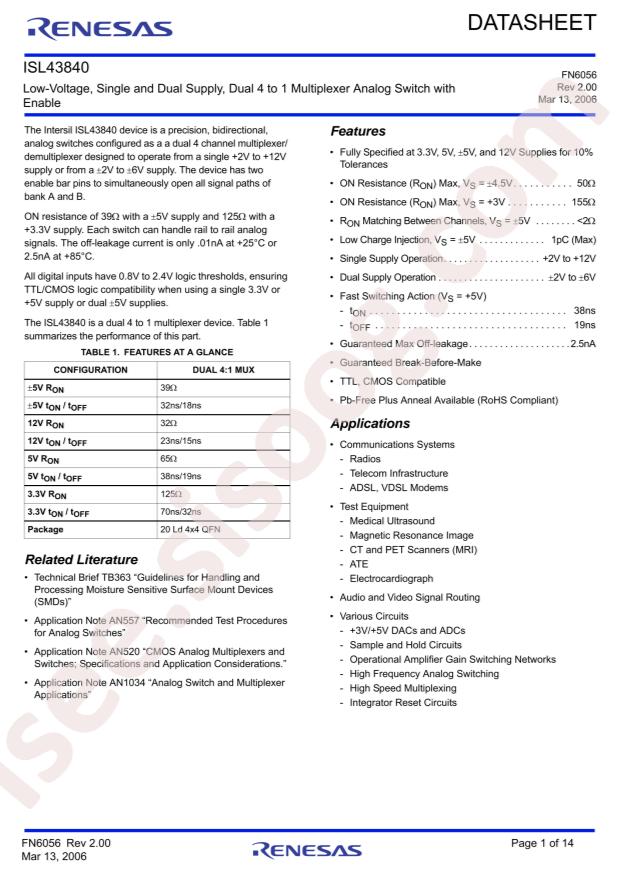 ISL43840IRZ-T