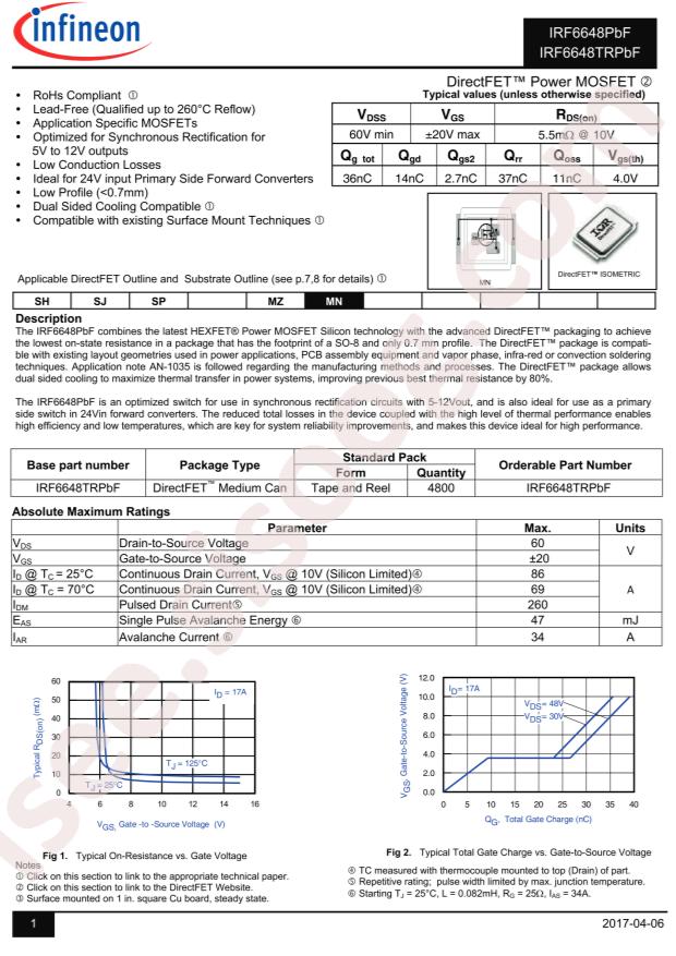 IRF6648TRPBF