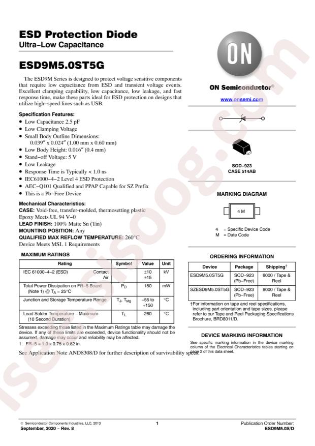 ESD9M5.0ST5G