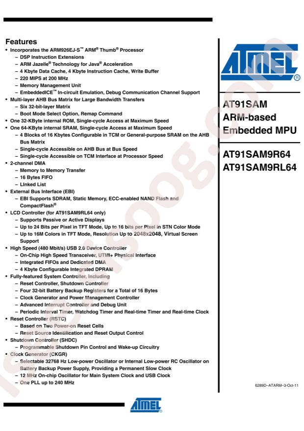 AT91SAM9R64-CU-999
