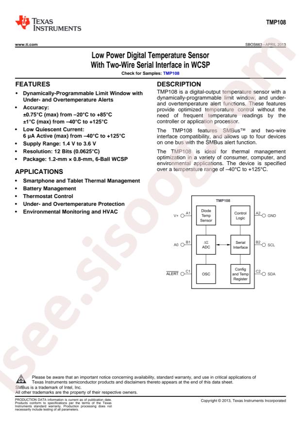 TMP108AIYFFR