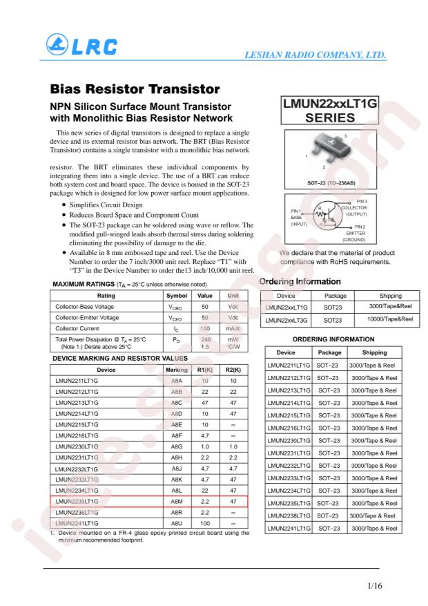 LMUN2235LT1G