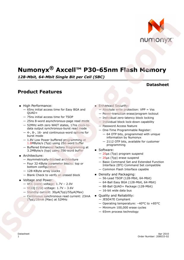 PC28F640P30TF65A
