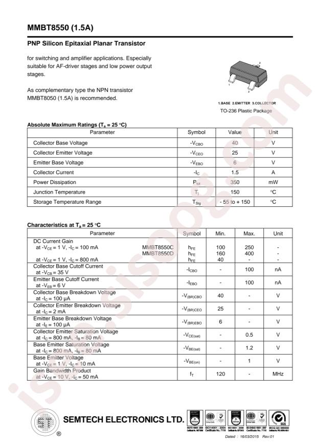 MMBT8550C(1.5A)