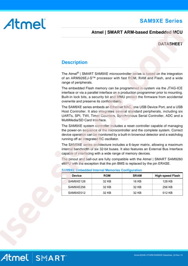 AT91SAM9XE256B-CU