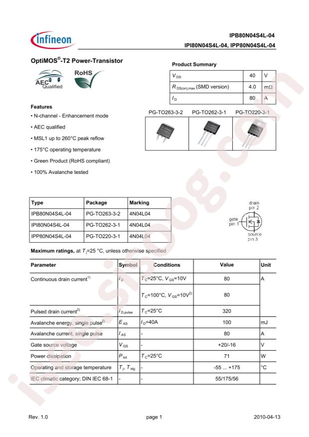 IPP80N04S4L-04