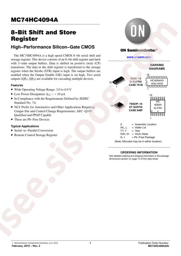 MC74HC4094ADR2G