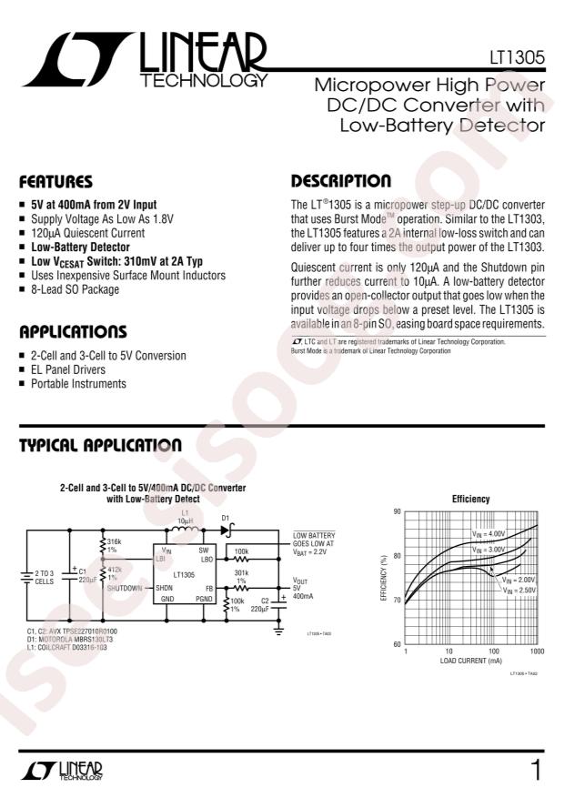 LT1305CS8#PBF