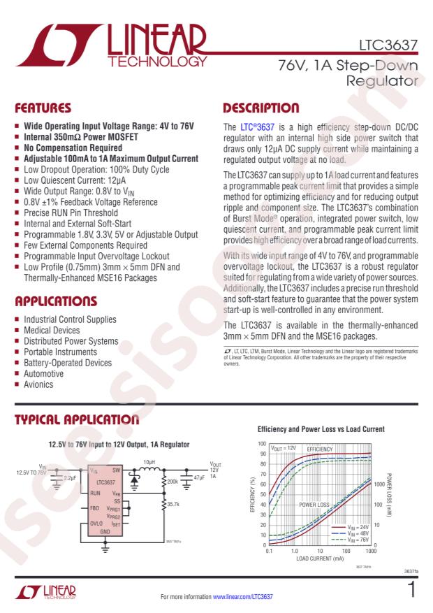 LTC3637HMSE#PBF