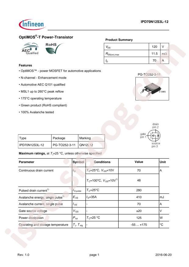 IPD70N12S3L-12