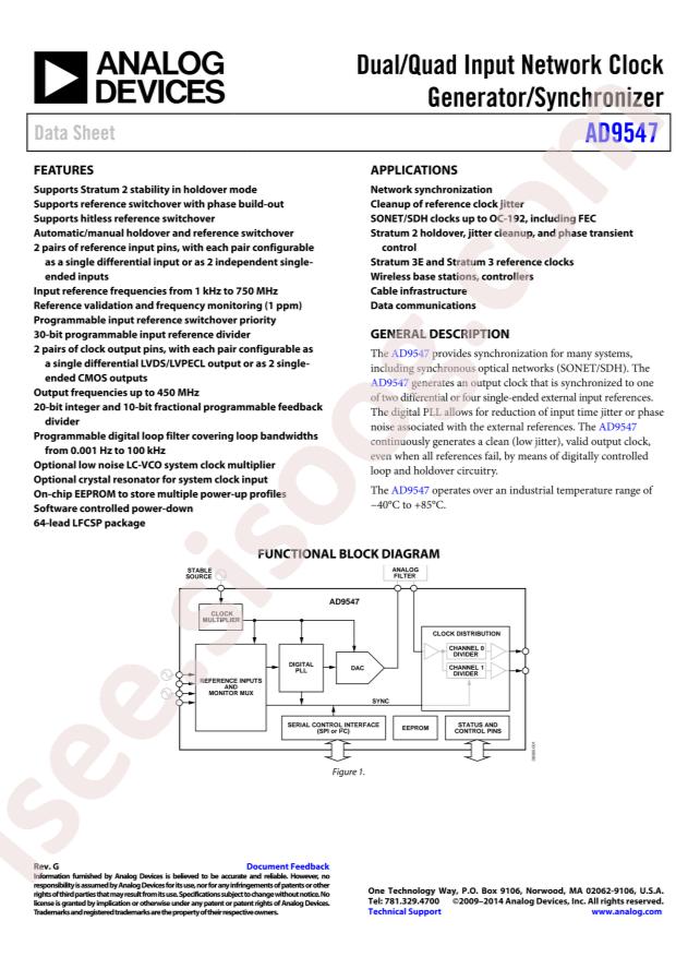 AD9547BCPZ-REEL7