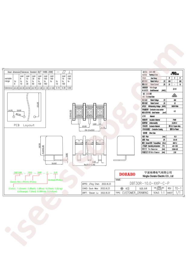 DBT30R-10.0-2P-BK-P