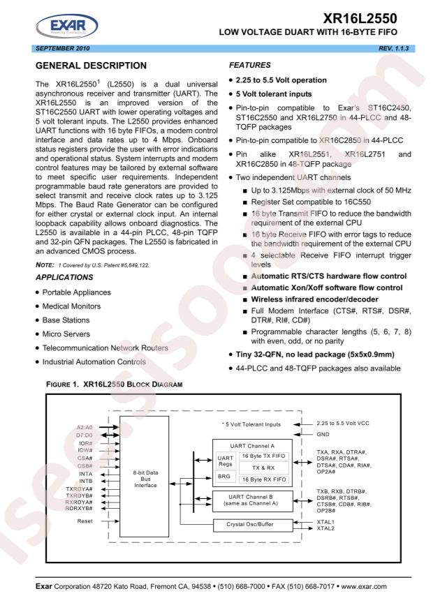 XR16L2550IL-F