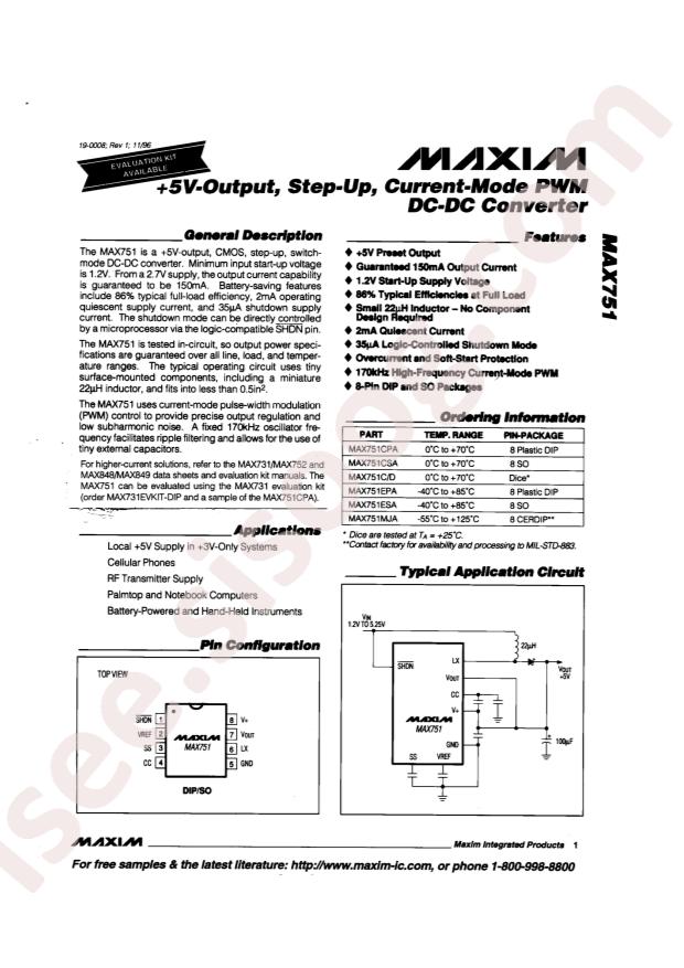 MAX751CSA+