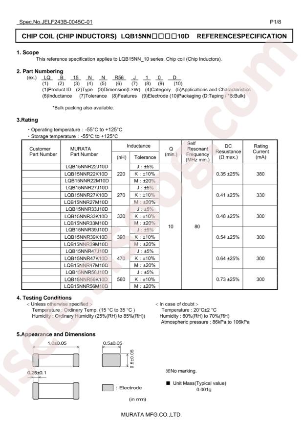 LQB15NNR22J10D