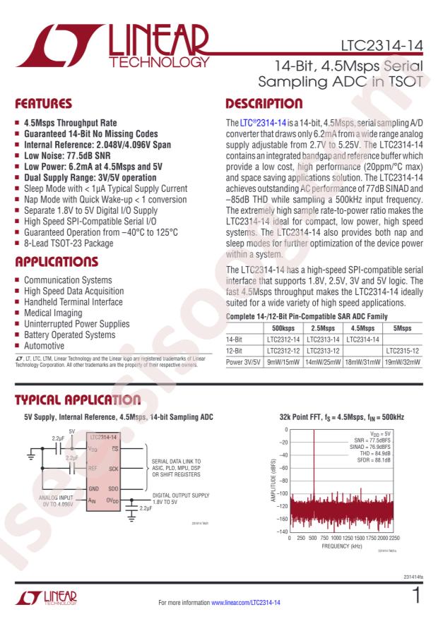 LTC2314CTS8-14#TRMPBF