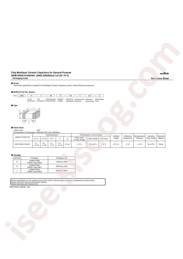GRM155R61A104KA01D
